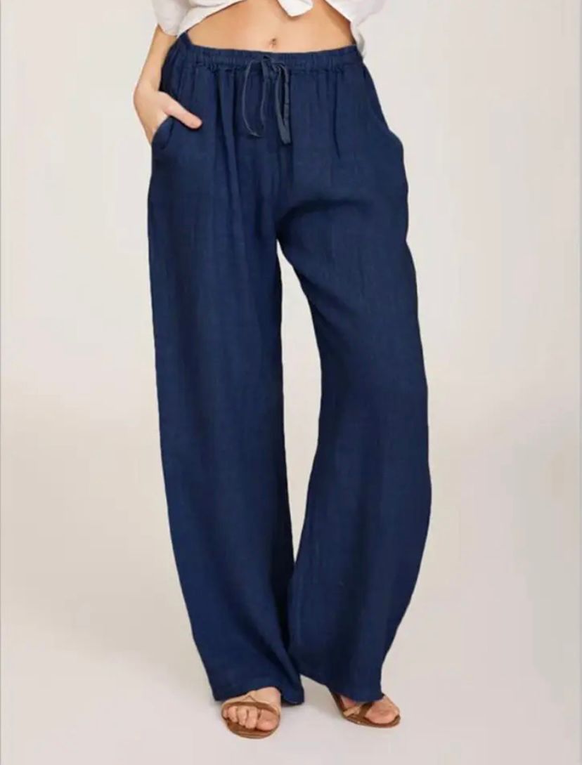 Drawstring Wide-Leg Pants for Women