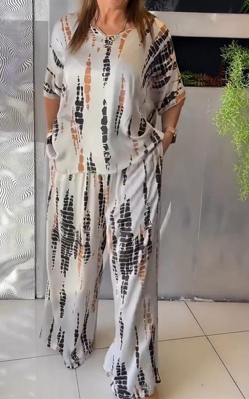 Printed Two Piece Set for Women