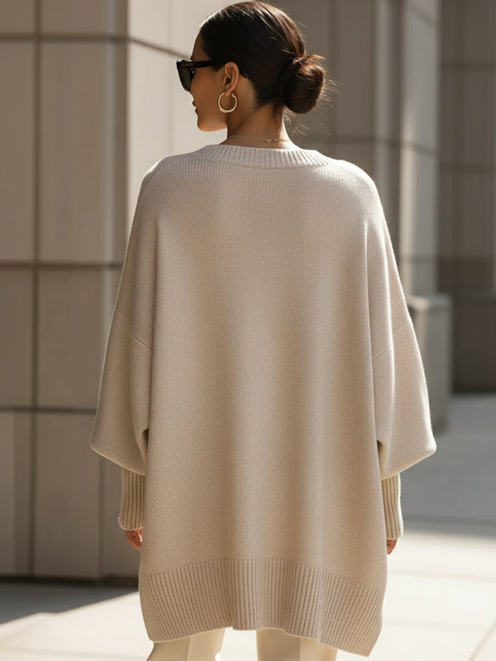 Oversized Knit Pullover Sweater for Women