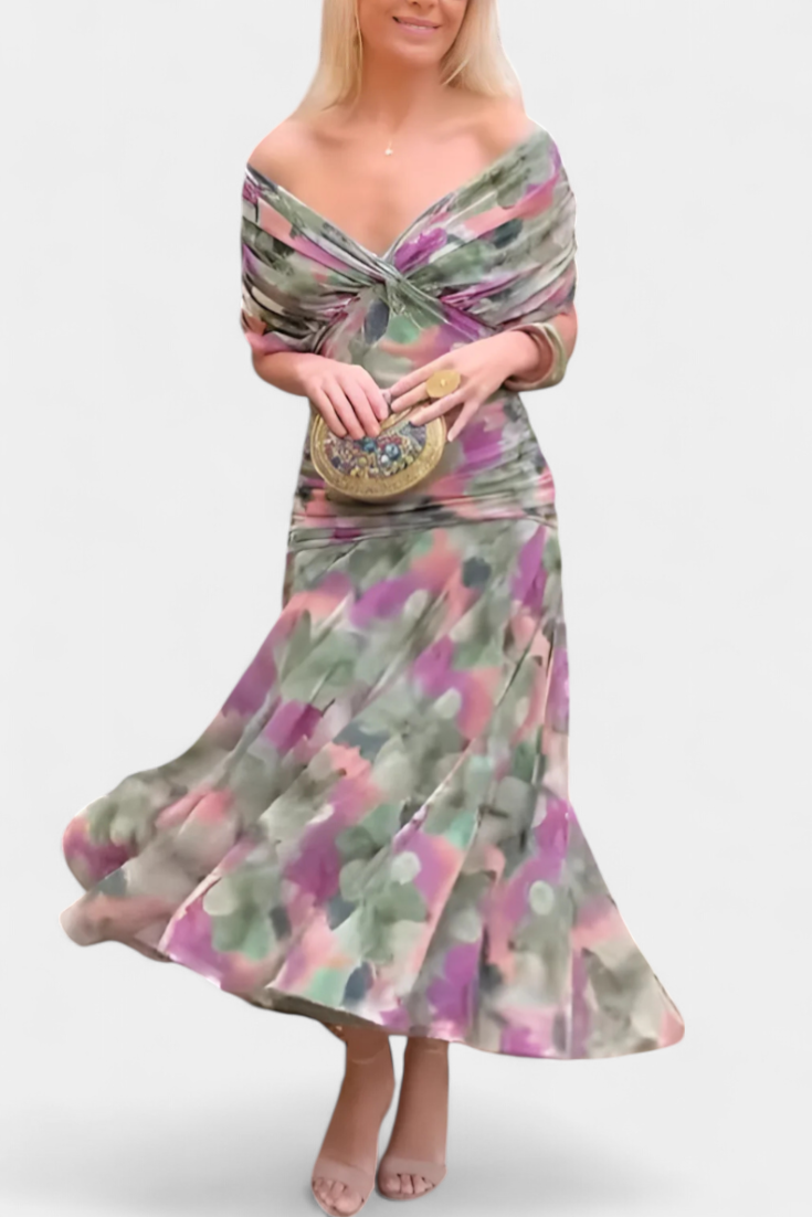 Off-Shoulder Midi Dress for Women