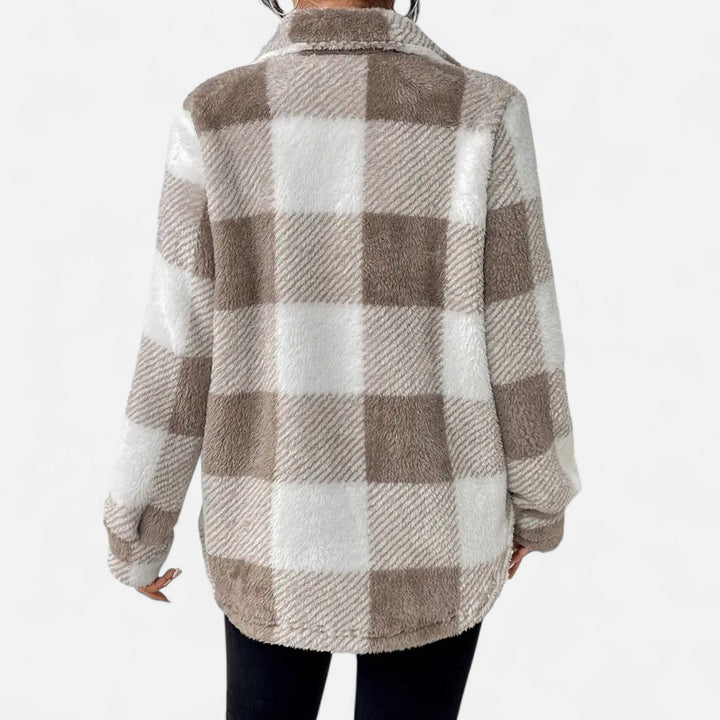 Plaid Oversized Button-Up Shacket for Women