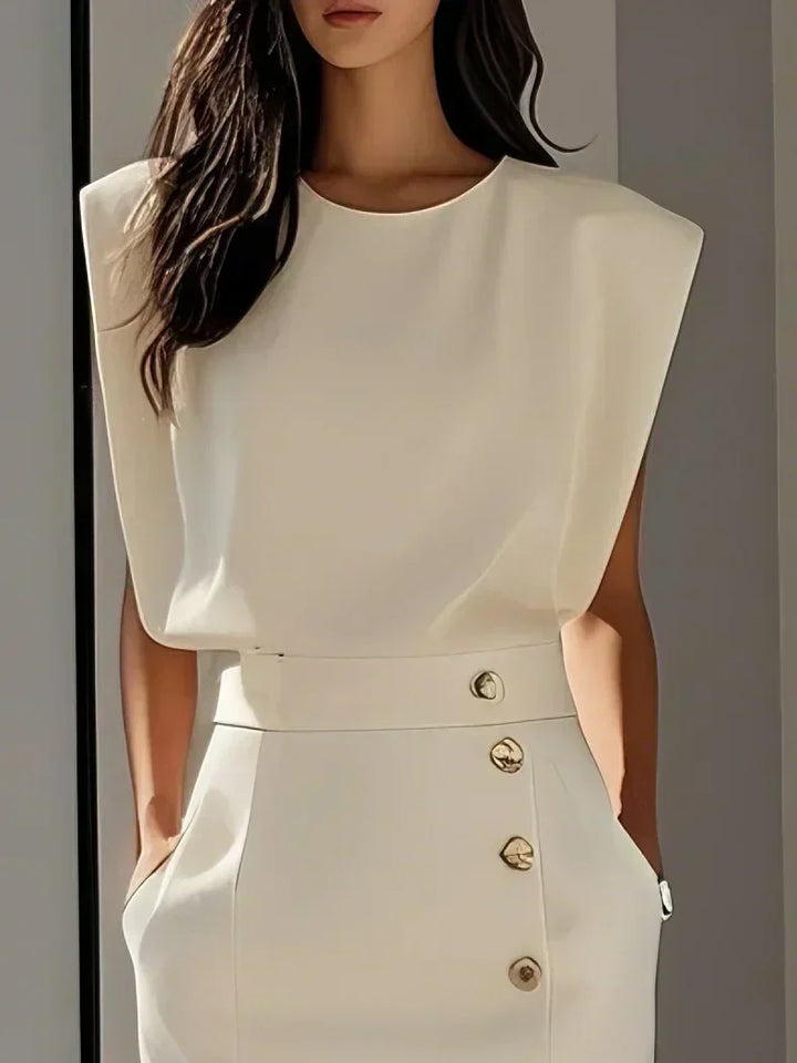 Sleeveless Button-Front Midi Dress for Women