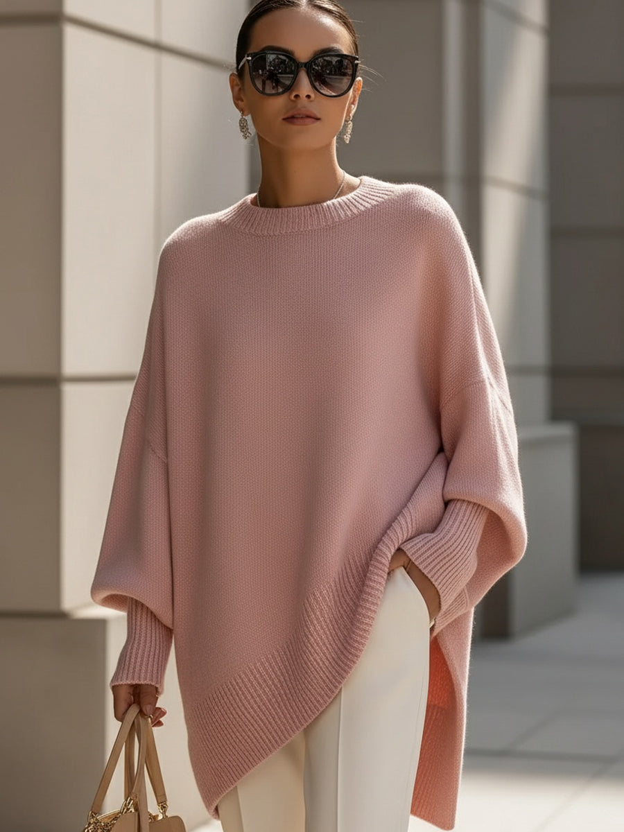 Oversized Knit Pullover Sweater for Women