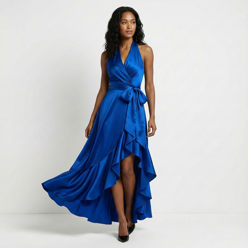 Tie-Waist Bow Maxi Dress for Women
