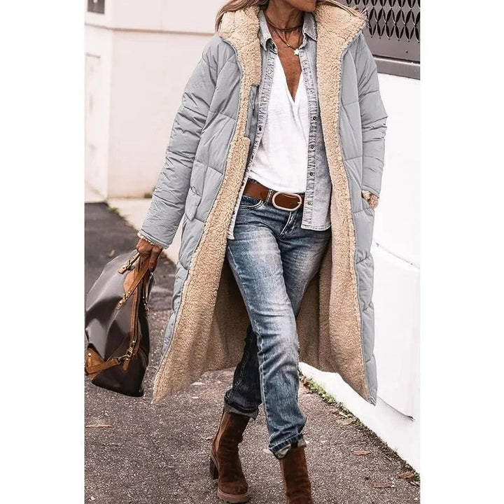 Longline Sherpa Lined Puffer Jacket for Women