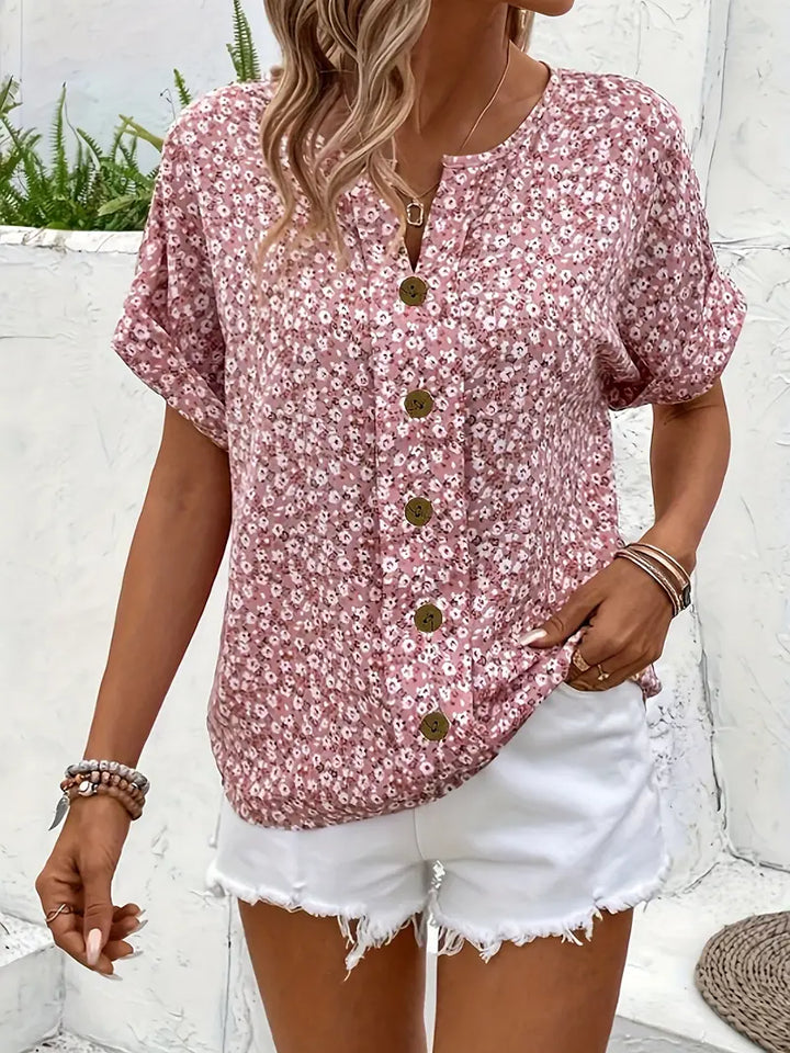 Floral Print Lightweight Blouse for Women