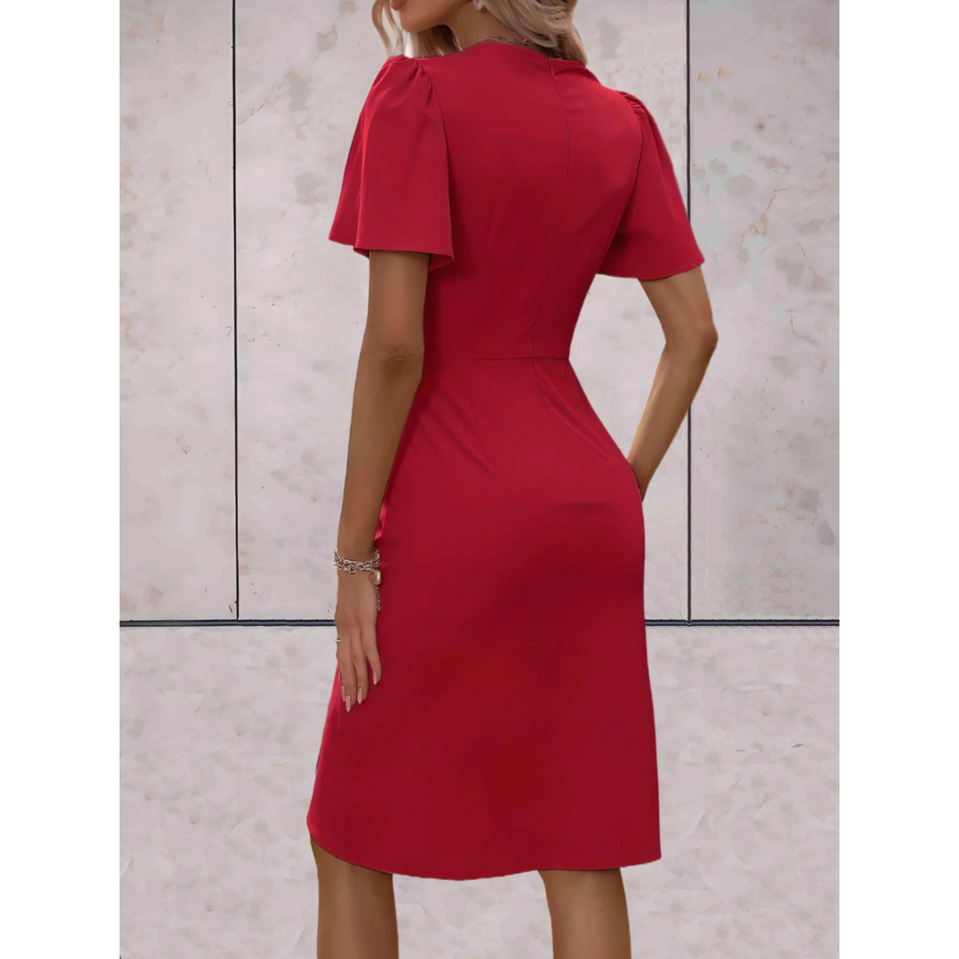 Chic Elegant Wrap Dress for Festive Occasions