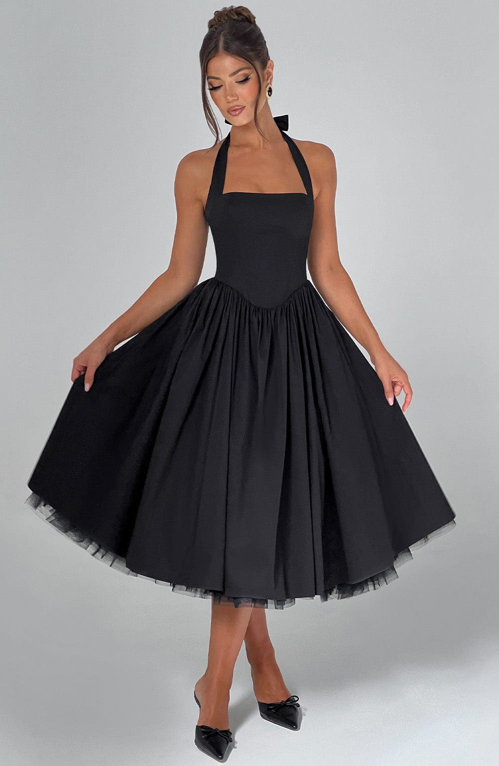 Strappy Flared Midi Dress for Women