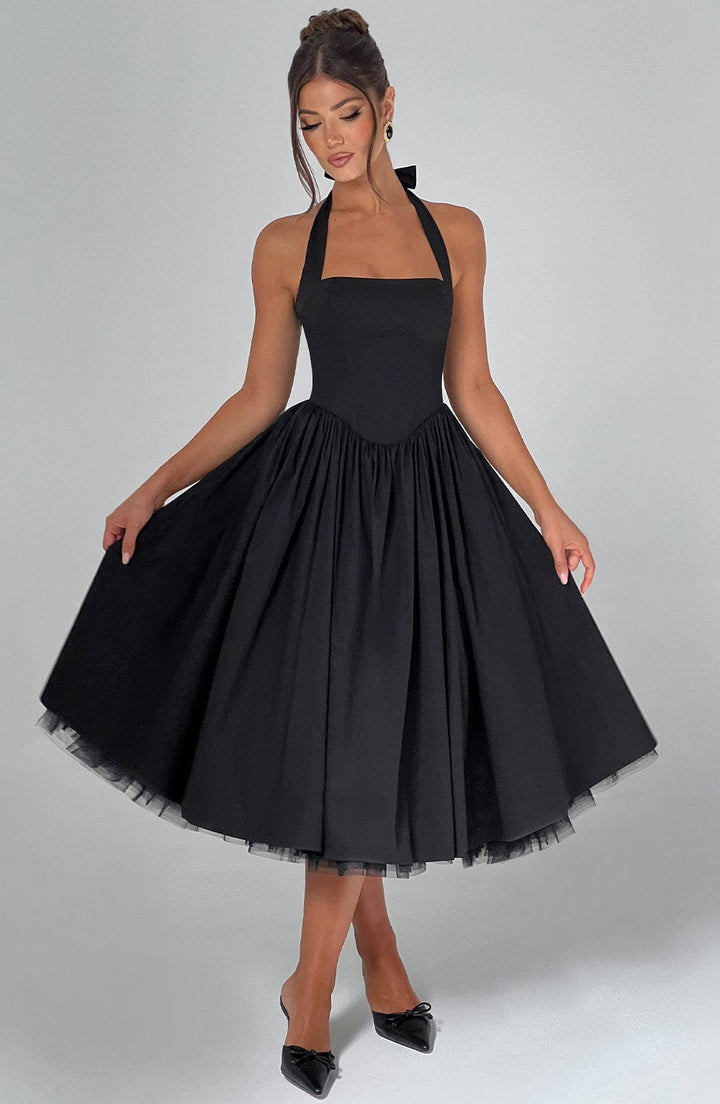 Strappy Flared Midi Dress for Women