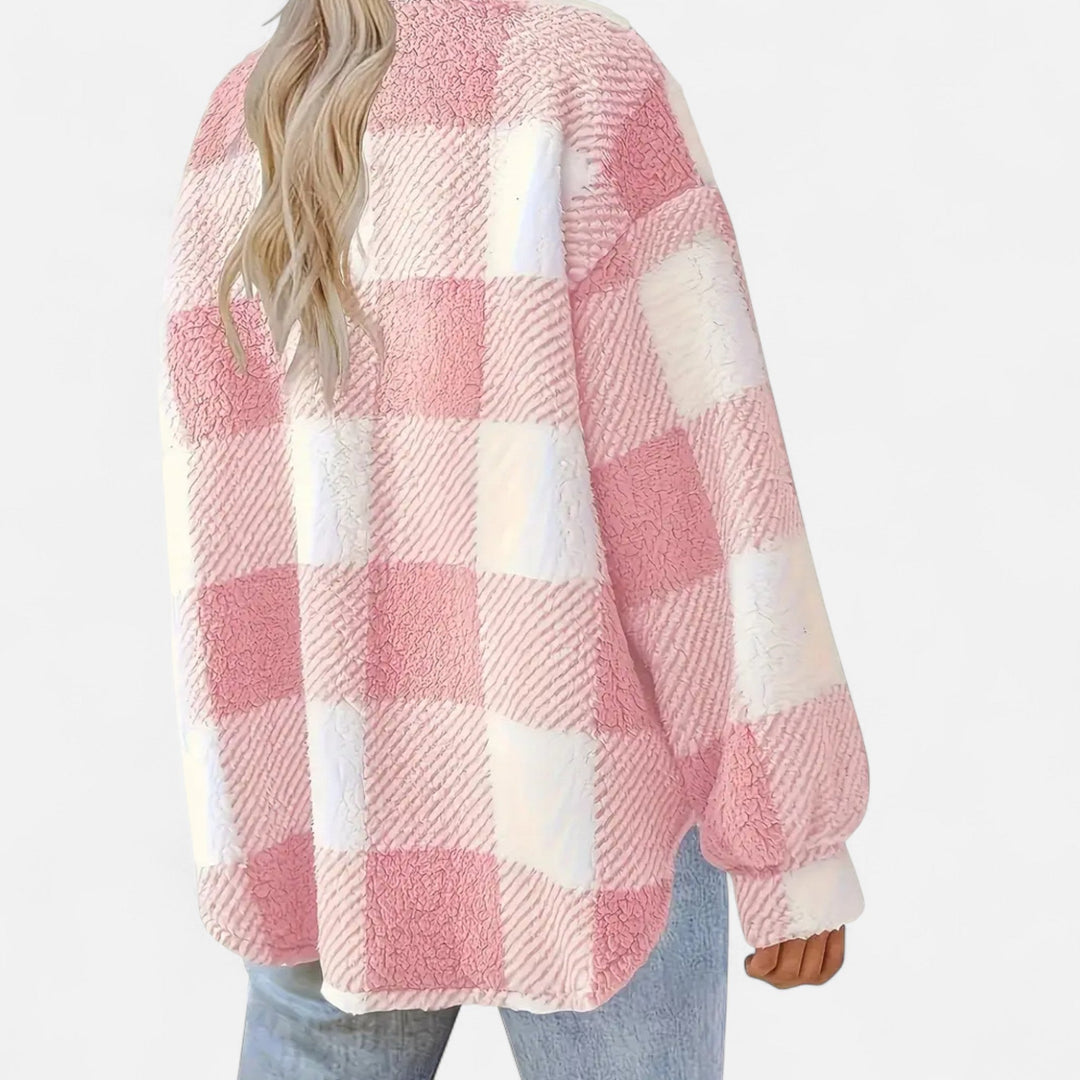 Plaid Oversized Button-Up Shacket for Women