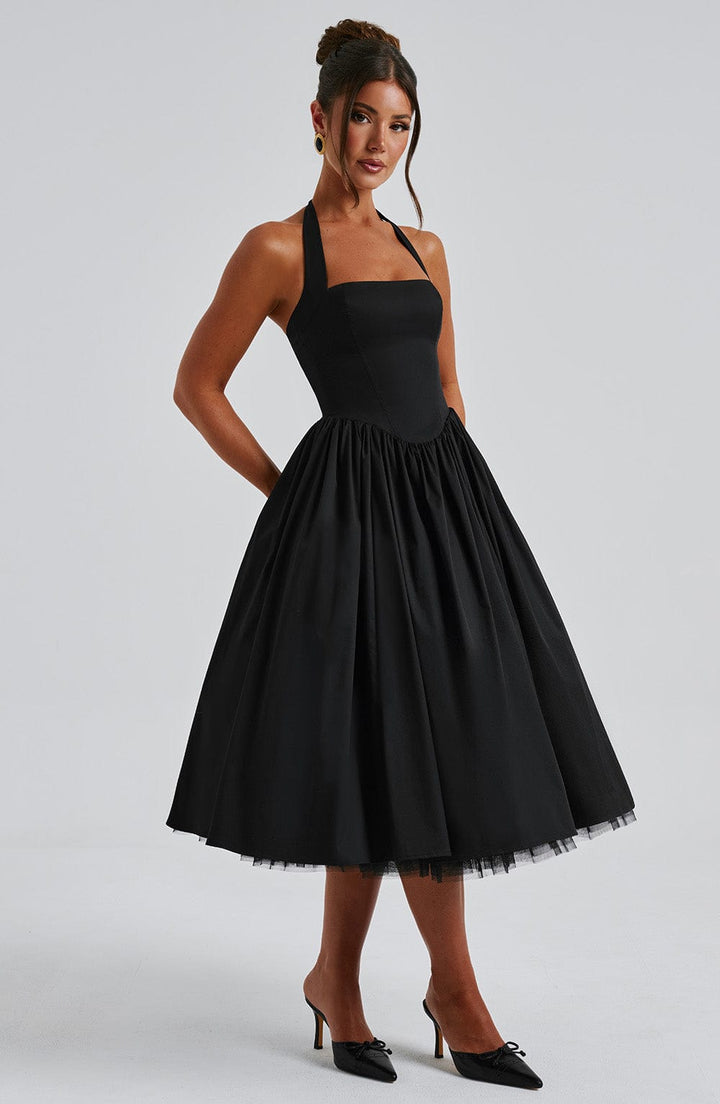 Strappy Flared Midi Dress for Women