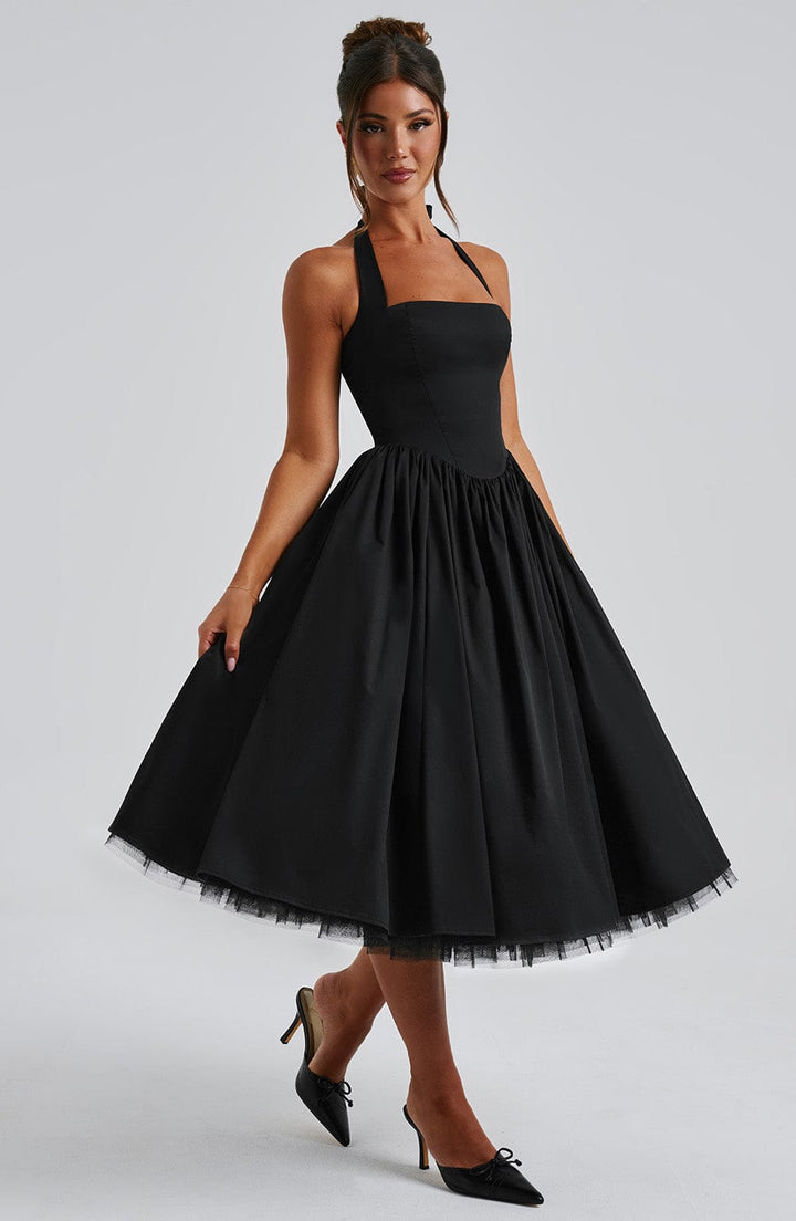 Strappy Flared Midi Dress for Women