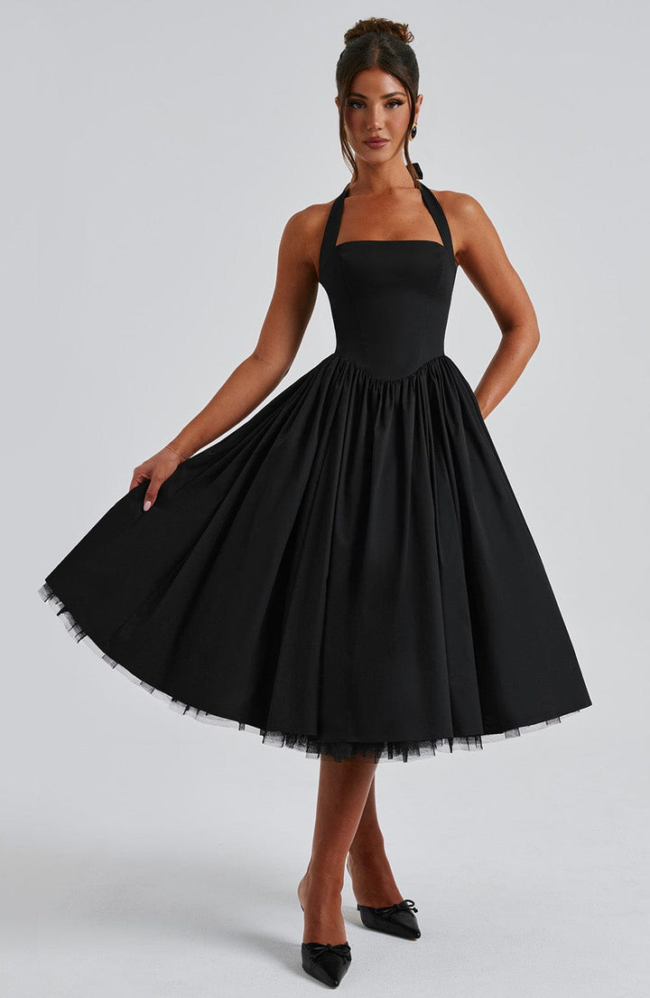 Strappy Flared Midi Dress for Women