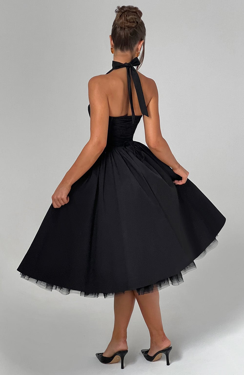 Strappy Flared Midi Dress for Women