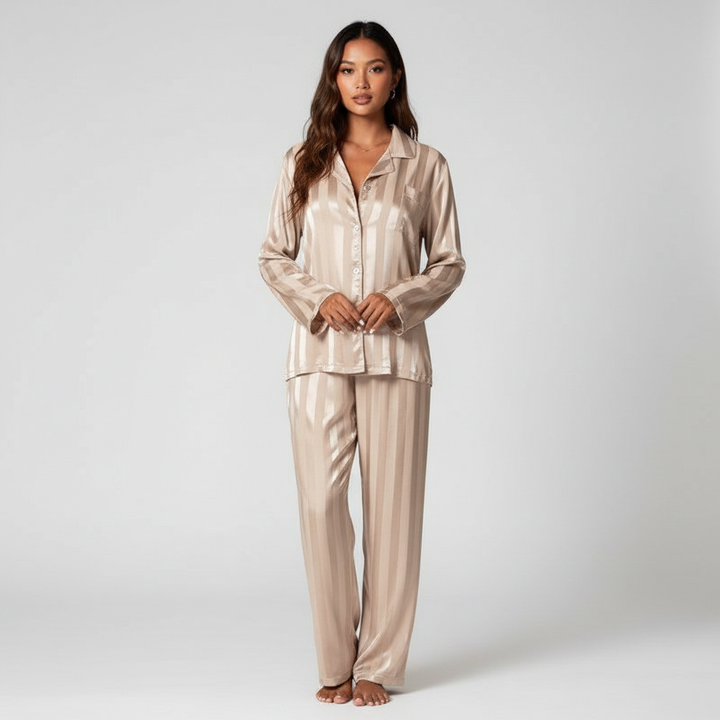 Satin Shirt and Pants Pyjama Set for Women