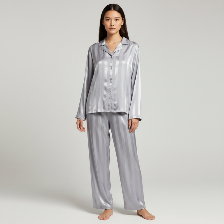Satin Shirt and Pants Pyjama Set for Women