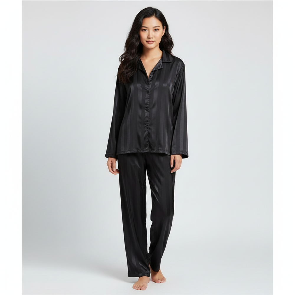 Satin Shirt and Pants Pyjama Set for Women