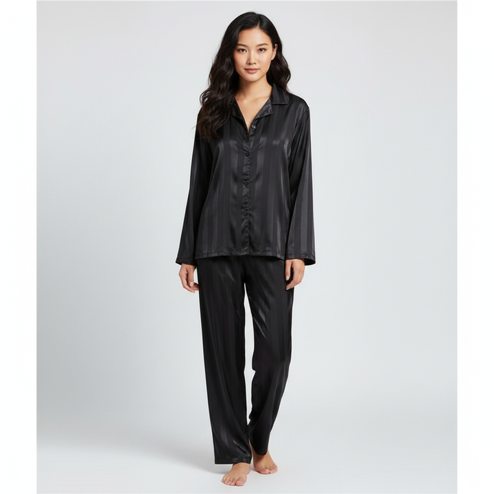 Satin Shirt and Pants Pyjama Set for Women