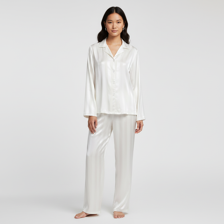 Satin Shirt and Pants Pyjama Set for Women