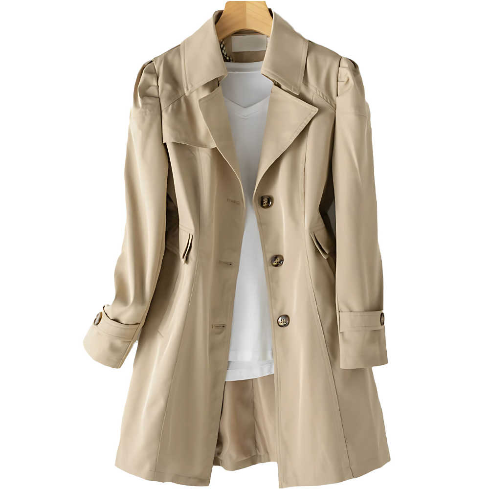 Single-Breasted Short Trench Coat for Women