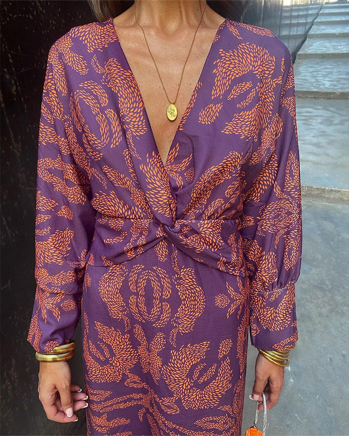 Knot Detail Satin Maxi Dress for Women