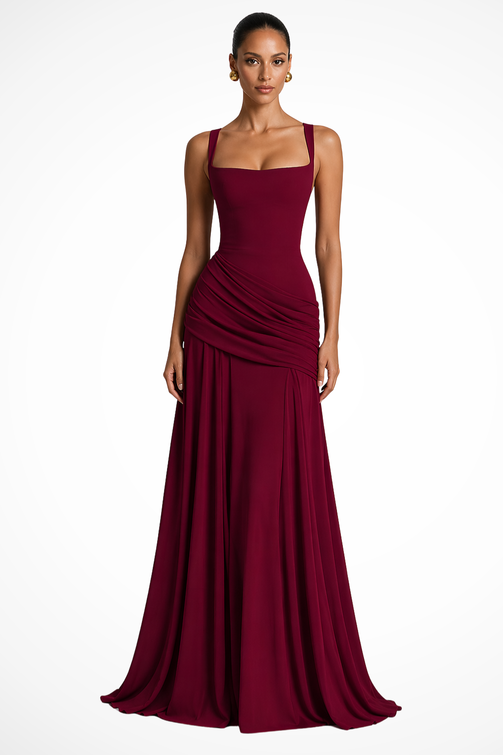 Square Neck Maxi Dress for Women