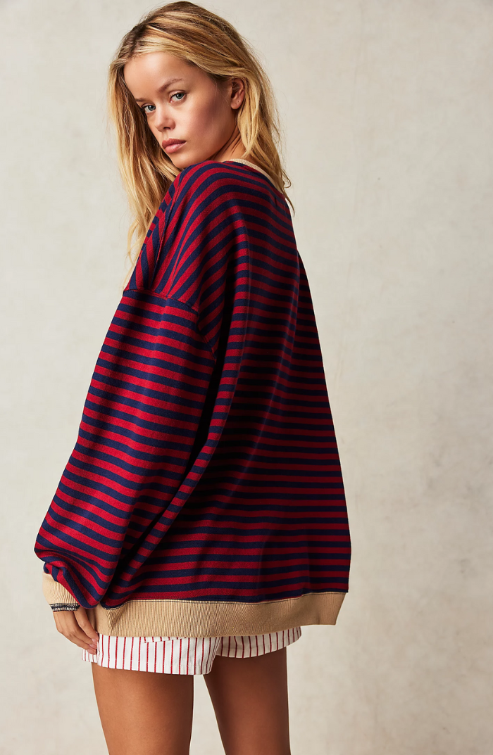 Striped Oversized Sweater for Women
