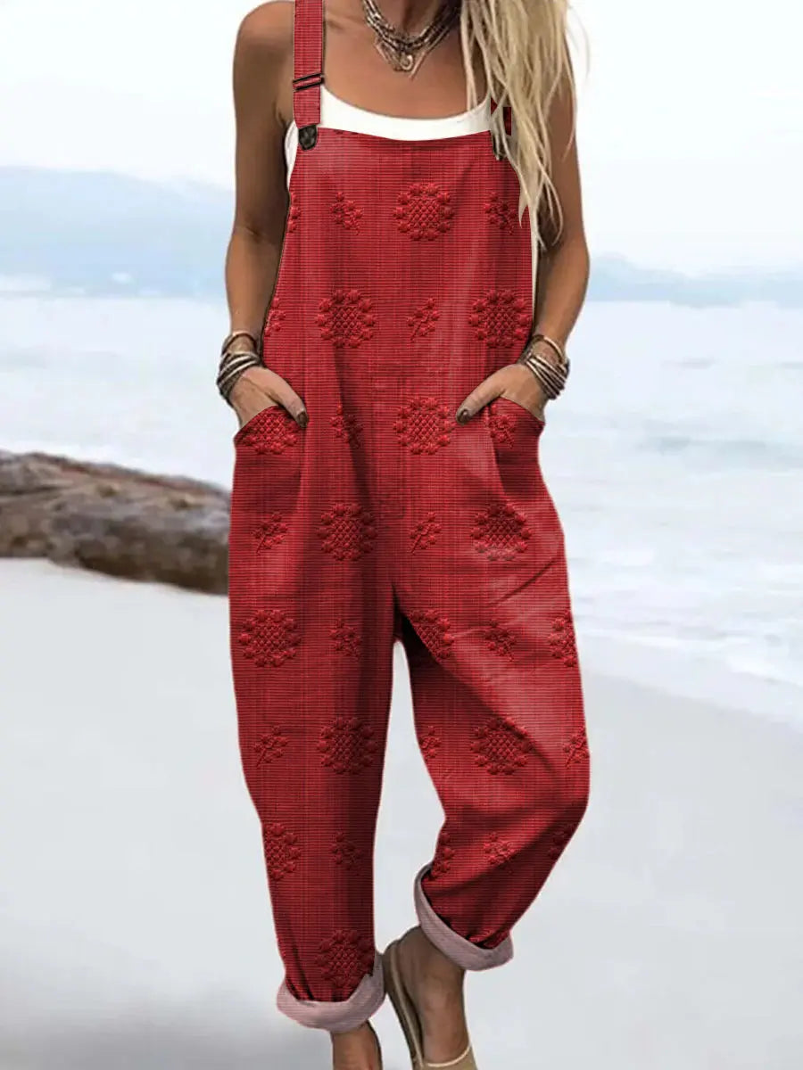 Wide Leg Jumpsuit with Pockets for Women