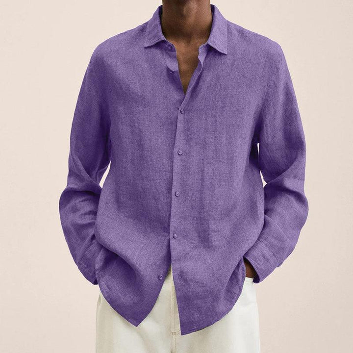 Long Sleeve Linen Casual Shirt for Men