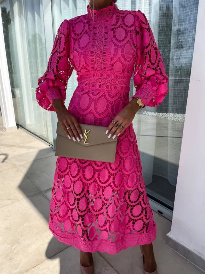 Lace Bodycon Midi Dress for Women
