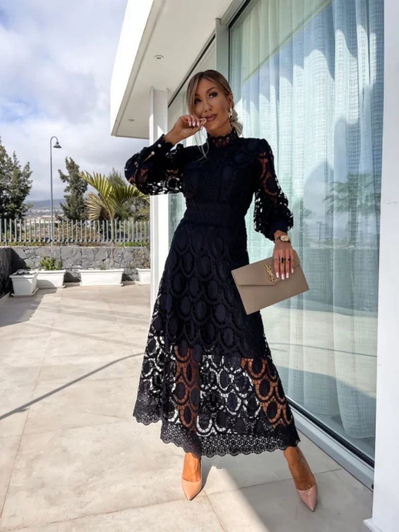 Lace Bodycon Midi Dress for Women