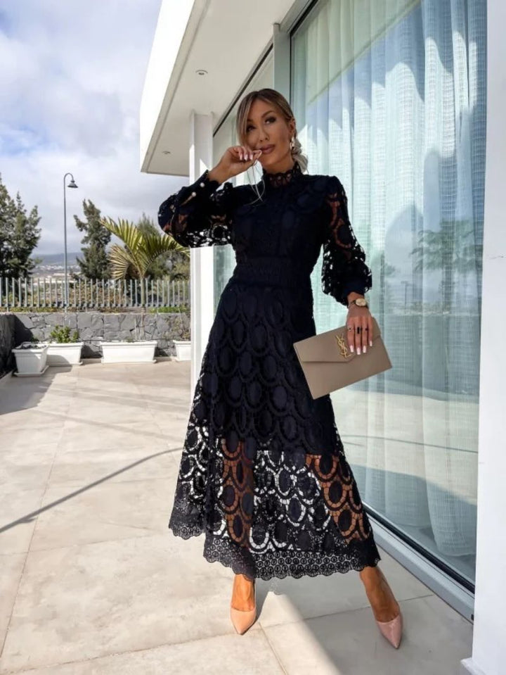 Lace Bodycon Midi Dress for Women