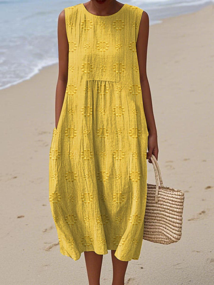Sleeveless Relaxed Midi Dress for Women