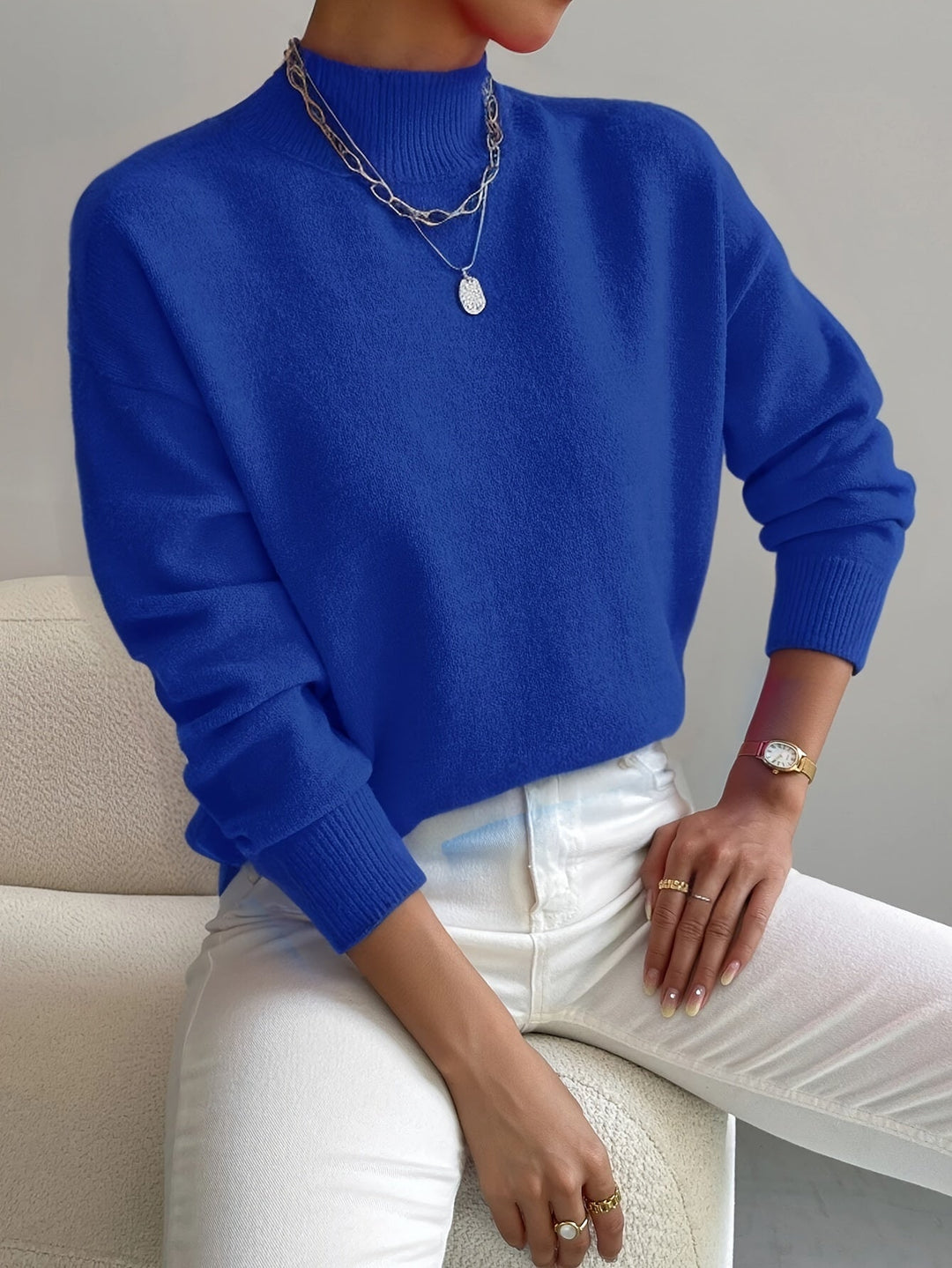 Soft Knit Crew Neck Sweater for Women