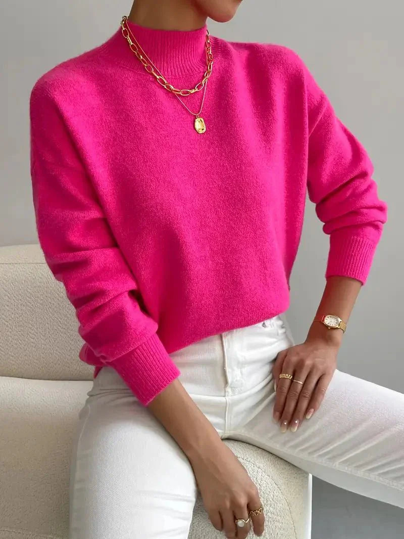 Soft Knit Crew Neck Sweater for Women