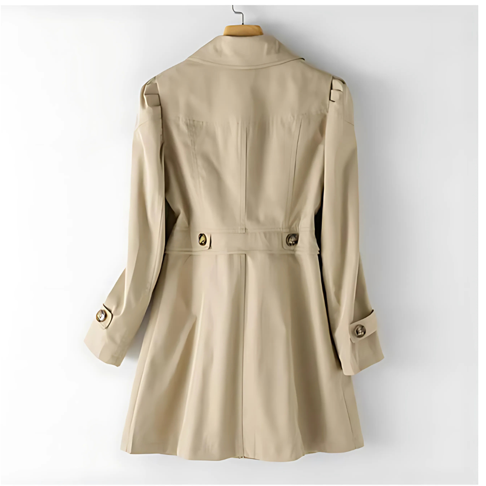 Single-Breasted Short Trench Coat for Women