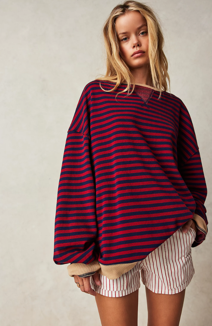 Striped Oversized Sweater for Women