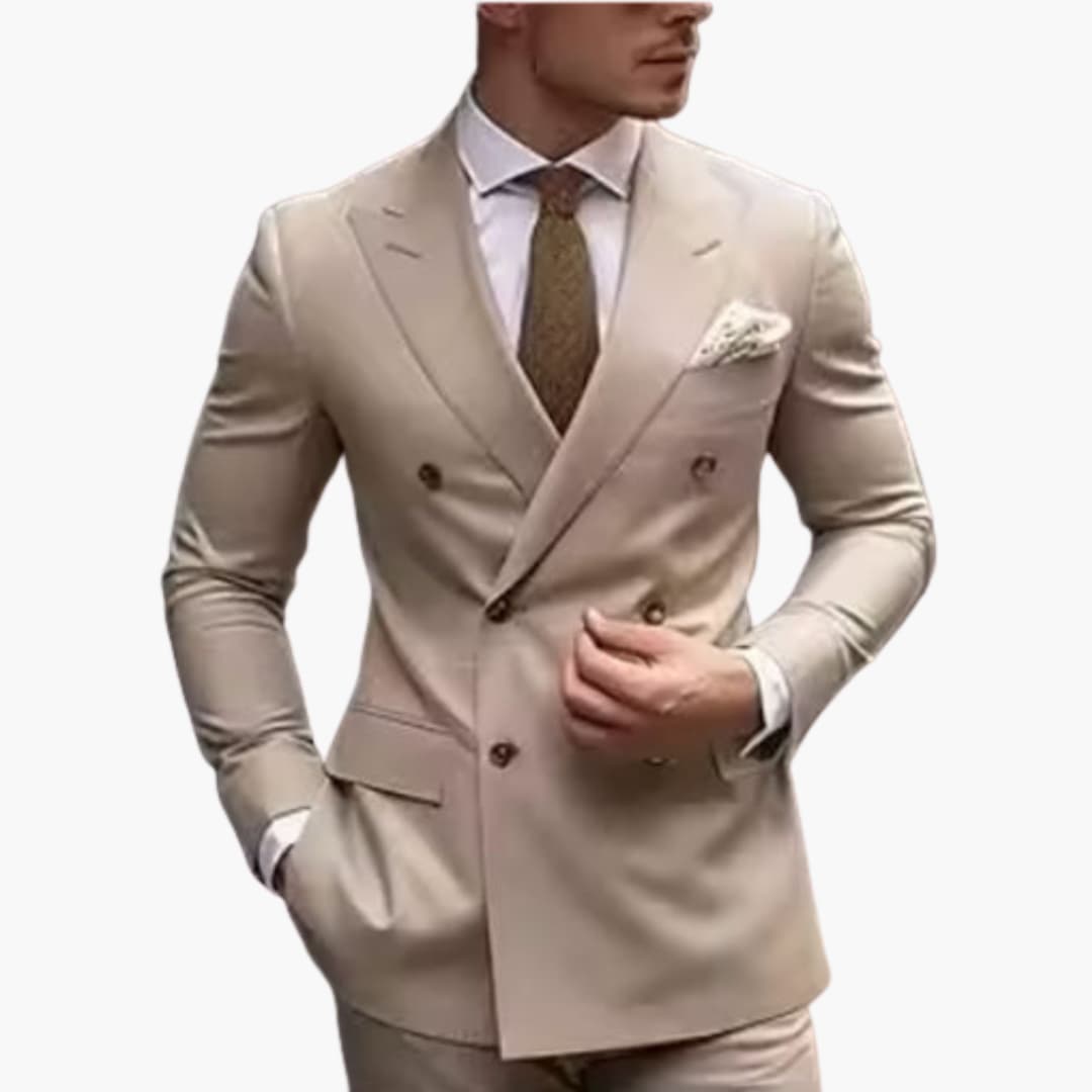 Double-Breasted Two-Piece Suit for Men