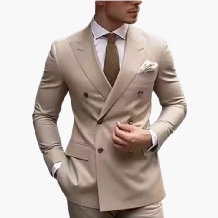 Double-Breasted Two-Piece Suit for Men