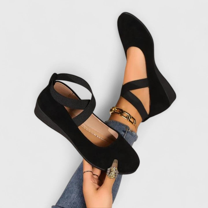 Cross-Strap Wedge Sandals for Women