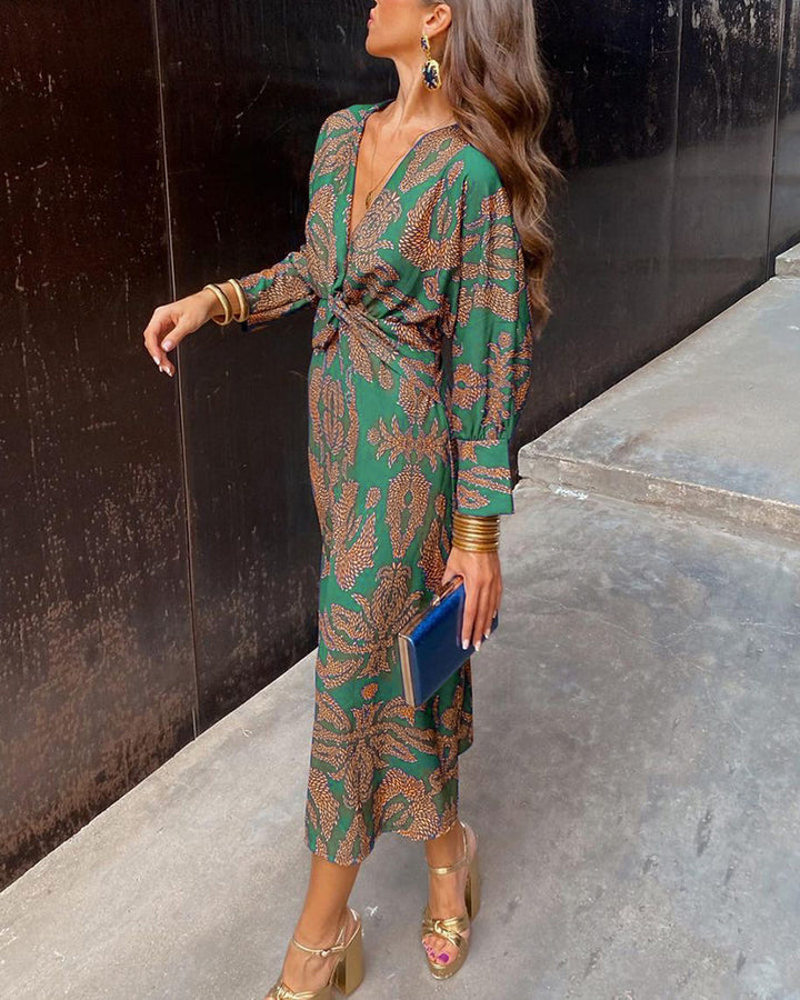 Knot Detail Satin Maxi Dress for Women