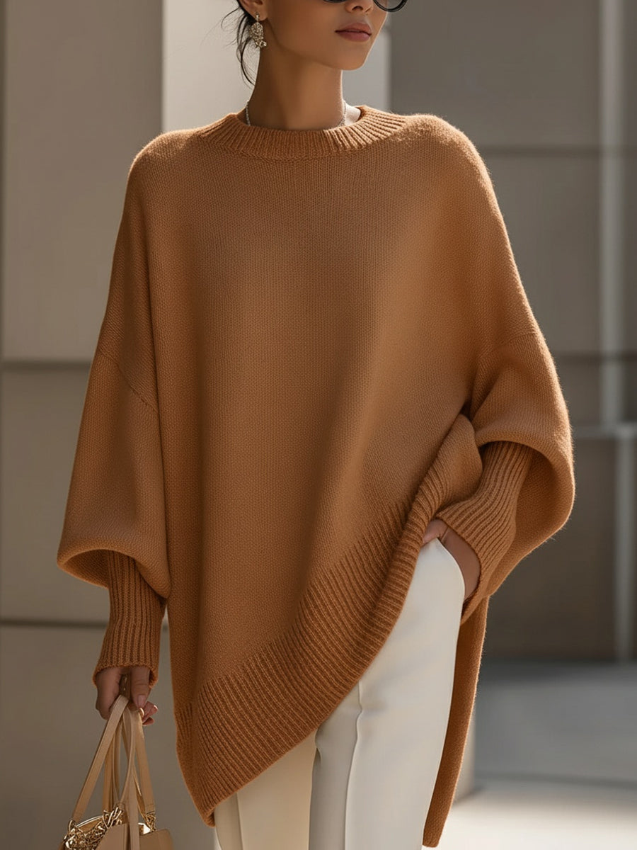 Oversized Knit Pullover Sweater for Women