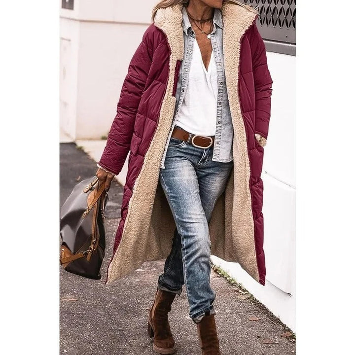 Longline Sherpa Lined Puffer Jacket for Women