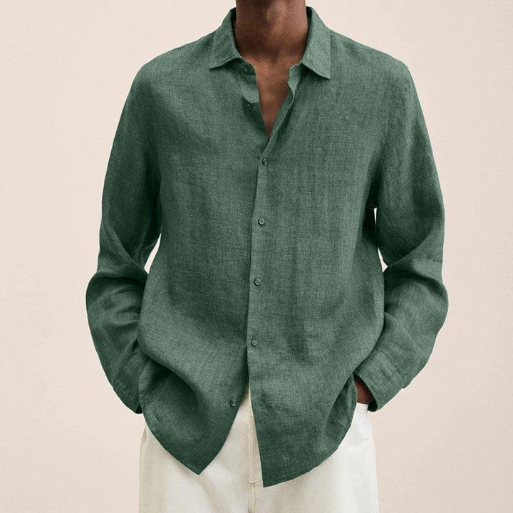 Long Sleeve Linen Casual Shirt for Men