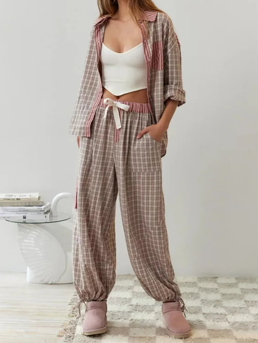 Soft Stretch Two-Piece Pyjama Set for Women