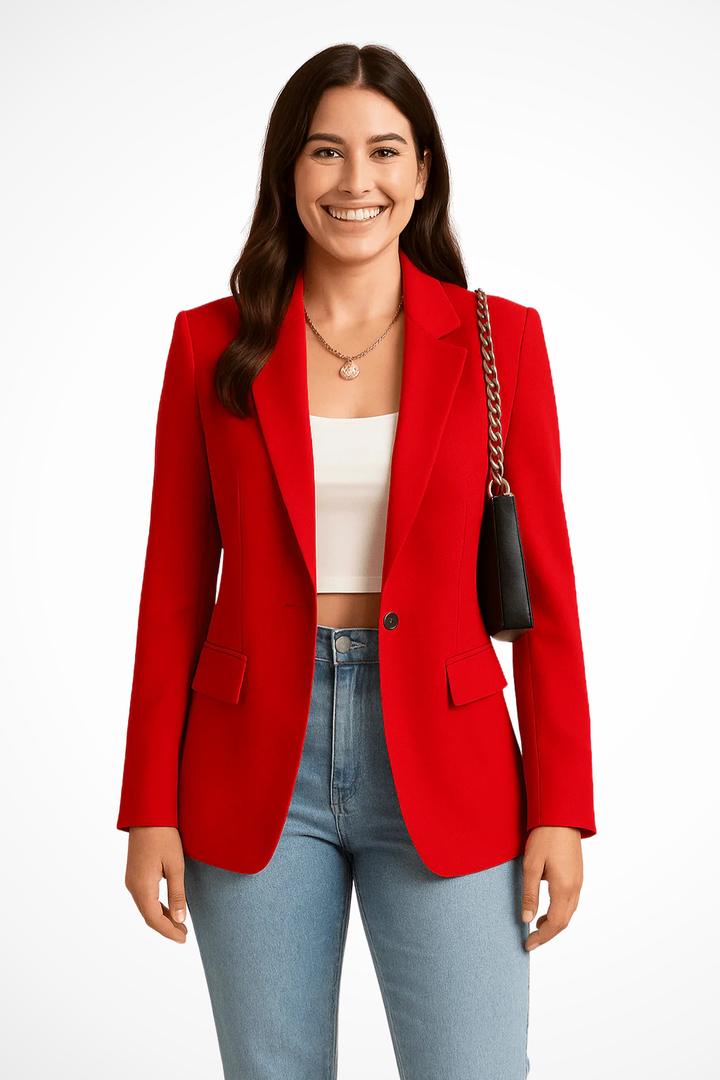 Tailored Single-Breasted Blazer for Women