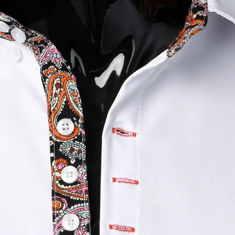 Paisley Print Button-Up Shirt for Men