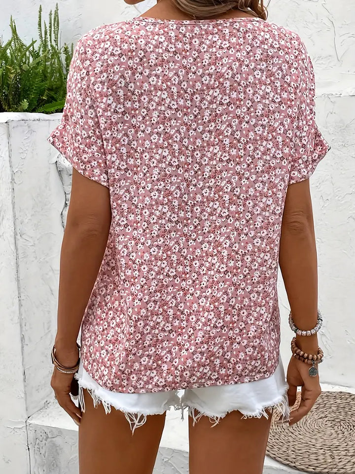 Floral Print Lightweight Blouse for Women