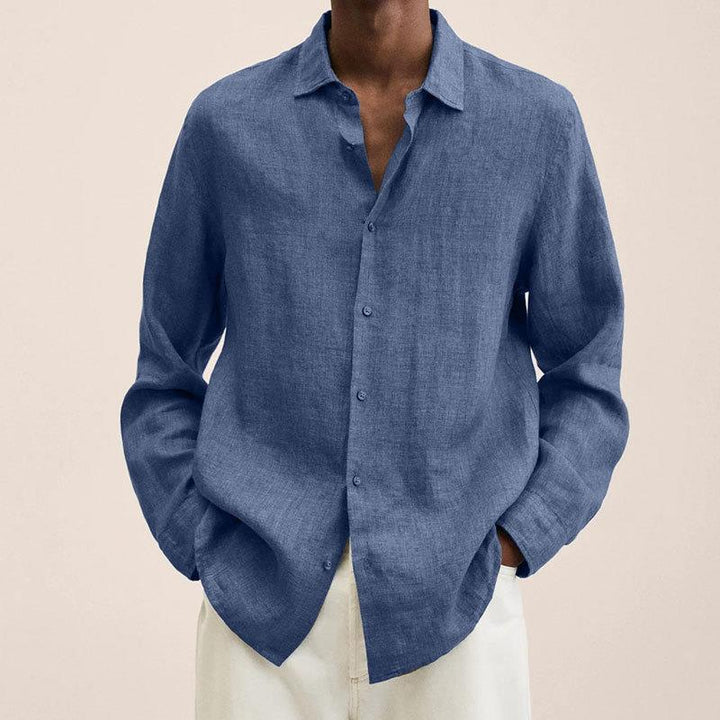 Long Sleeve Linen Casual Shirt for Men