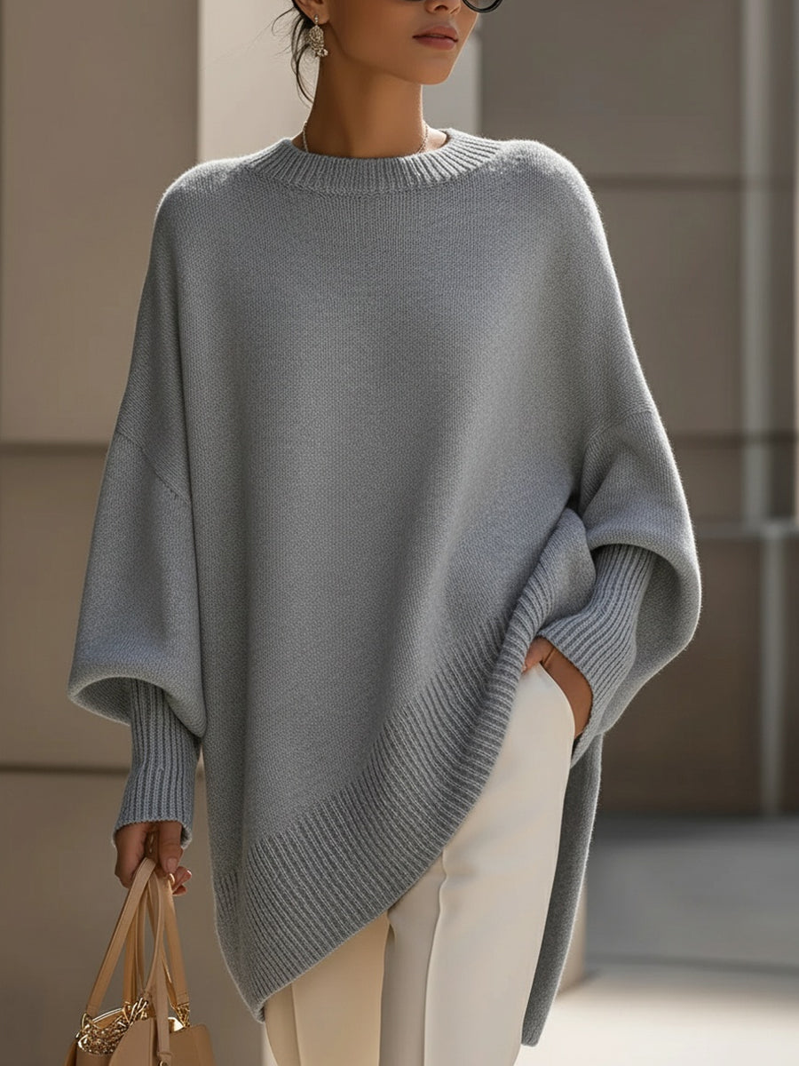 Oversized Knit Pullover Sweater for Women